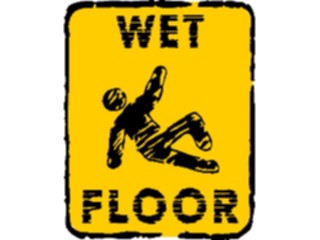 Sticker Custom Preview Image #117067 Signs Brush Stroke Wet Floor2