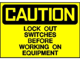 Sticker Custom Preview Image #117105 Signs Caution Signs Lock Out5