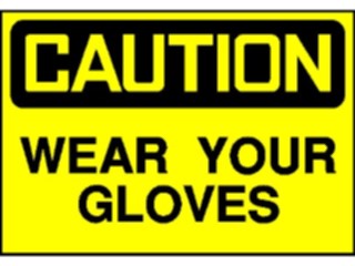 Sticker Custom Preview Image #117132 Signs Caution Signs Wear Gloves