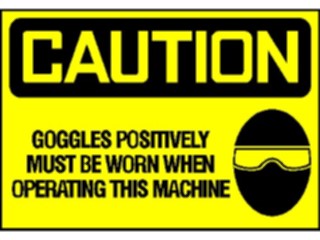 Sticker Custom Preview Image #117134 Signs Caution Signs Wear Goggles2