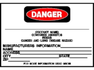 Sticker Custom Preview Image #117155 Signs Danger Signs Asbestos4