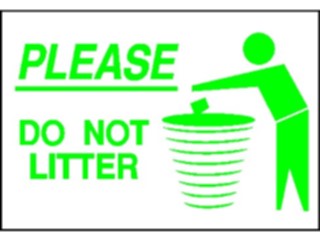 Sticker Custom Preview Image #117300 Signs Environmental Dont Litter