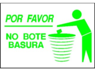 Sticker Custom Preview Image #117301 Signs Environmental Dont Litter Spanish