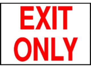 Sticker Custom Preview Image #117358 Signs Exit Signs Exit Only1