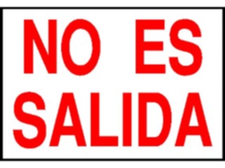 Sticker Custom Preview Image #117365 Signs Exit Signs No Exit Spanish