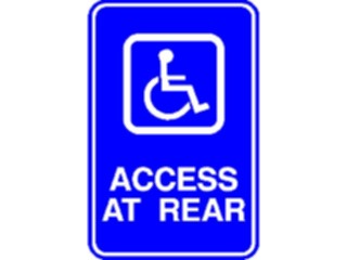 Sticker Custom Preview Image #117430 Signs Handicapped Accessat Rear