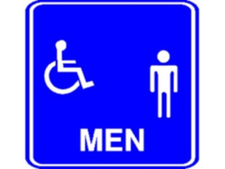 Sticker Custom Preview Image #117440 Signs Handicapped Mens Restroom