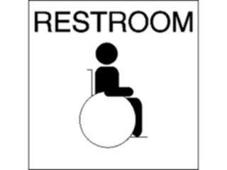 Sticker Custom Preview Image #117453 Signs Handicapped Restroom