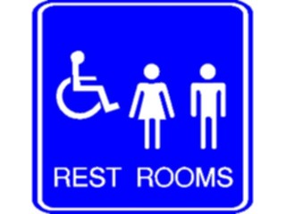 Sticker Custom Preview Image #117454 Signs Handicapped Restrooms