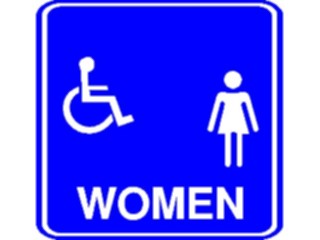 Sticker Custom Preview Image #117460 Signs Handicapped Womens Restroom