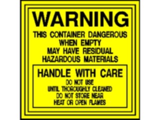 Sticker Custom Preview Image #117483 Signs Hazmat Dangerous When Empty