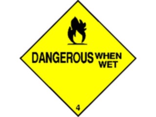 Sticker Custom Preview Image #117484 Signs Hazmat Dangerous When Wet