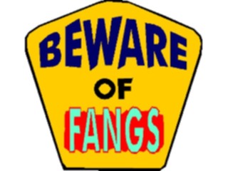 Sticker Custom Preview Image #117531 Signs Humorous Bewareof Fangs