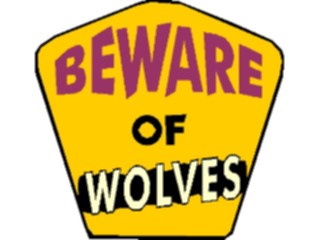 Sticker Custom Preview Image #117538 Signs Humorous Bewareof Wolves