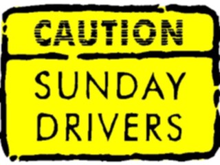 Sticker Custom Preview Image #117543 Signs Humorous Caution Sunday Drivers