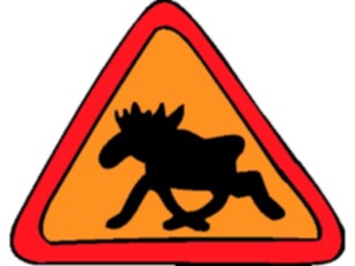 Sticker Custom Preview Image #117599 Signs Humorous Moose Crossing