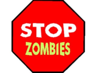 Sticker Custom Preview Image #117625 Signs Humorous Stop Zombies