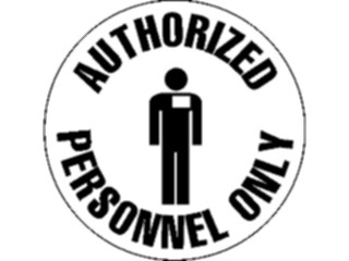 Sticker Custom Preview Image #117673 Signs Information Signs Authorized Personnel2