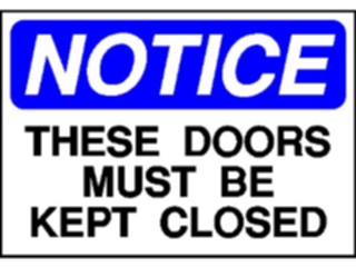 Sticker Custom Preview Image #117755 Signs Information Signs Keep Doors Closed