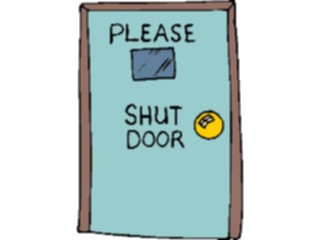 Sticker Custom Preview Image #117802 Signs Information Signs Please Shut Door