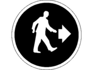 Sticker Custom Preview Image #117842 Signs Information Signs Walkto Right