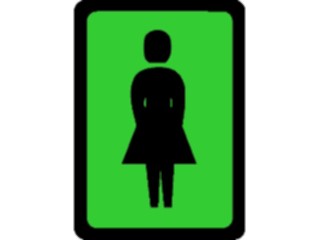 Sticker Custom Preview Image #117847 Signs Information Signs Womens Room1