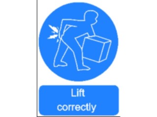 Sticker Custom Preview Image #117938 Signs Safety Signs Lift Correctly