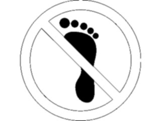 Sticker Custom Preview Image #118041 Signs Warning Signs Tags No Bare Feet