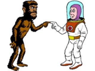Sticker Custom Preview Image #118209 Space Astronaut Meets Caveman
