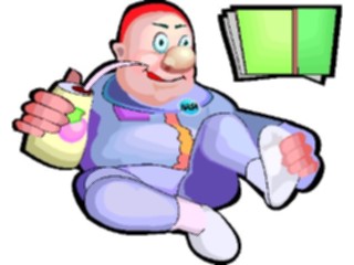 Sticker Custom Preview Image #118219 Space Astronaut Reading Book