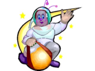Sticker Custom Preview Image #118221 Space Astronaut Riding Comet