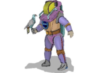 Sticker Custom Preview Image #118228 Space Astronautwith Bird