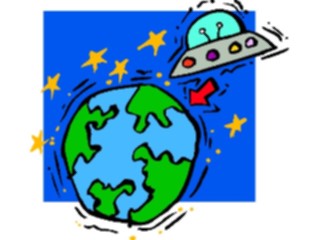 Sticker Custom Preview Image #118366 Space Space Ship Landingon Earth
