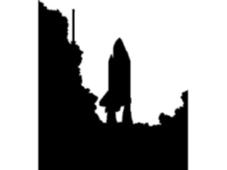 Sticker Custom Preview Image #118424 Space Space Shuttle Silhouette1