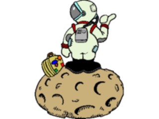 Sticker Custom Preview Image #118431 Space Spaceman Hitchhiking