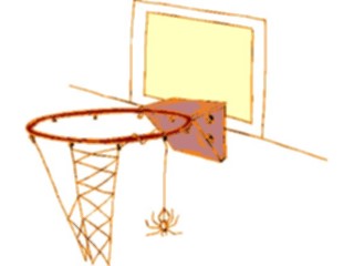 Sticker Custom Preview Image #118887 Sports Basketball Hoopwith Spider Web