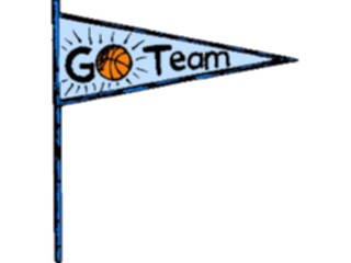 Sticker Custom Preview Image #118892 Sports Basketball Pennant Go Team