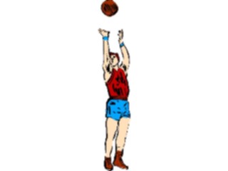 Sticker Custom Preview Image #119196 Sports Brush Stroke Basketball Player