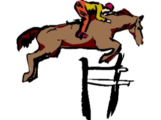 Sticker Custom Preview Image #119198 Sports Brush Stroke Equestrian Jumping1