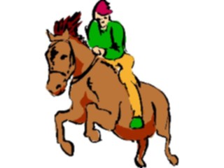 Sticker Custom Preview Image #119199 Sports Brush Stroke Equestrian Jumping2