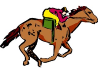 Sticker Custom Preview Image #119200 Sports Brush Stroke Equestrian Racing1