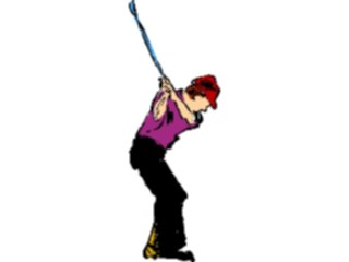 Sticker Custom Preview Image #119206 Sports Brush Stroke Golfer1