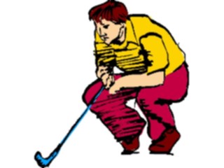 Sticker Custom Preview Image #119207 Sports Brush Stroke Golfer2