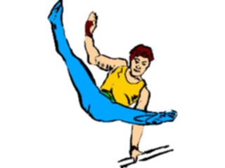 Sticker Custom Preview Image #119209 Sports Brush Stroke Gymnast2