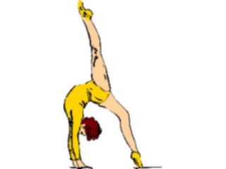 Sticker Custom Preview Image #119210 Sports Brush Stroke Gymnast3