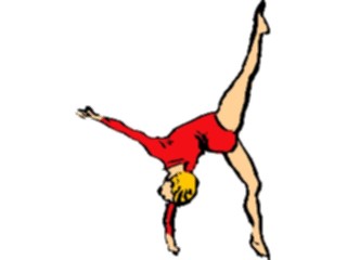 Sticker Custom Preview Image #119212 Sports Brush Stroke Gymnast5