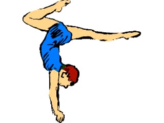 Sticker Custom Preview Image #119214 Sports Brush Stroke Gymnast7