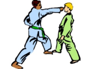 Sticker Custom Preview Image #119222 Sports Brush Stroke Martial Arts