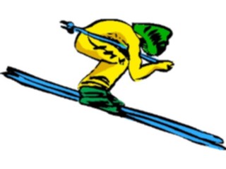 Sticker Custom Preview Image #119226 Sports Brush Stroke Skier2