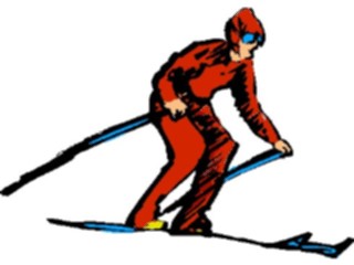 Sticker Custom Preview Image #119227 Sports Brush Stroke Skier3